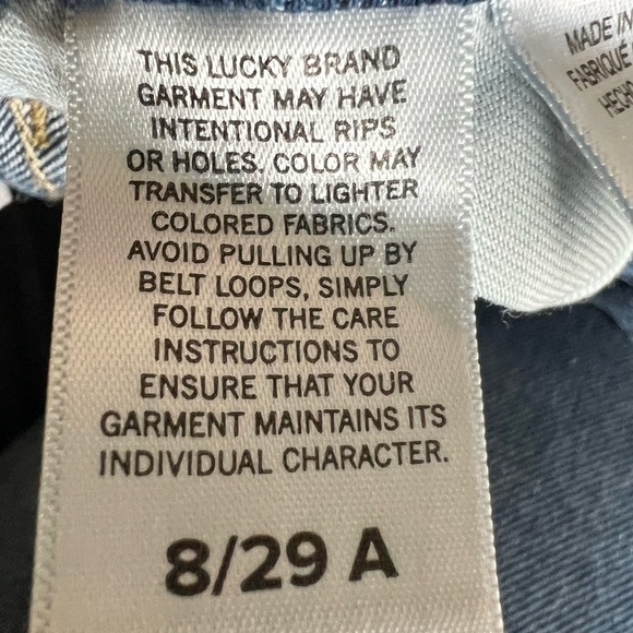 Lucky Brand Drew High Waist Distressed Denim Mom Ankle Jeans - Sz 8 / 29x28, NWT - Picture 10 of 14